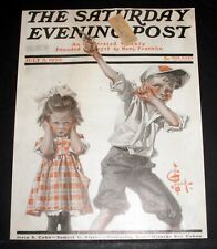 1920 JULY 3, OLD SATURDAY EVENING POST MAGAZINE COVER, LEYENDECKER JULY 4TH ART picture