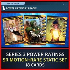 POWER RATINGS SERIES 3-SR MOTION+RARE STATIC SET-18 CARDS-TOPPS MARVEL COLLECT picture
