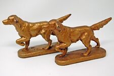 Antique Hubley Cast Iron Setter Retriever Pointer Hunting Dog Bookend Doorstop picture