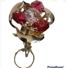 Gorgeous Crystal Delight Austrian Crystal Rose Chrome Plated Figurine  picture