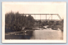Vintage RPPC Lowell WI Bridge River Wisconsin P11 picture