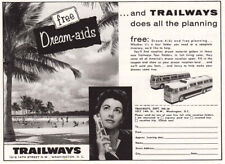 1956 Trailways: Dream-Aids Beach Vintage Print Ad picture