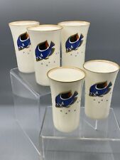 Japanese VINTAGE Whiskey Cups Hand Painted Lot Set of 5. Exquisite. picture