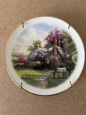 2003 Thomas Kinkade A Perfect Summer Day 6” Plate Cottage Horses Teleflora picture