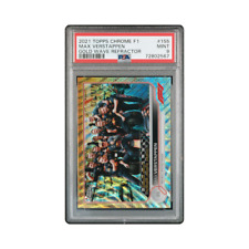 2022 Topps Chrome F1 Max Verstappen Gold Wave Refractor #155 PSA 9 picture