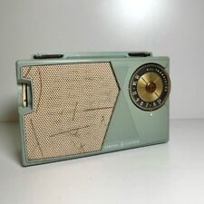 1959 General Electric P-806A AM Vintage GE Transistor Portable Radio Surf Green picture