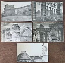 5 RPPC Chichen Itza Postcards 1940s Ruins Pyramid Temple Yucatan Mexico UNPOSTED picture