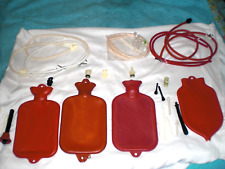 VTG. ENEMA BAGS ATTACHMENTS STOPPERS CLAMPS AND HOSES LOT picture