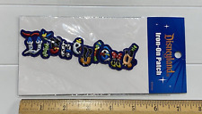 NIP Disneyland Spellout Lettering Souvenir Embroidered Iron-on Patch Badge picture