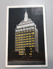 Vintage 1935 Postcard Rochester NY - NIGHT VIEW EASTMAN KODAK OFFICE BUILDING picture