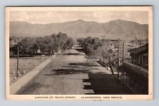 Alamogordo NM-New Mexico, Aerial Looking Up Tenth Street, Vintage Postcard picture