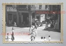 40's DES VOEUX QUEEN'S ROAD STREET SCENE VINTAGE B&W Hong Kong Photo 04926 香港旧照片 picture