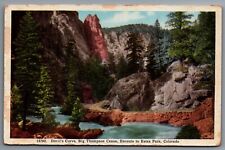Postcard Colorado Devil's Curve Big Thompson Canon Scenic View Vtg Unposted picture