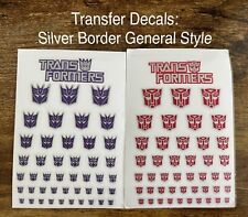 Silver Border Transformers Decals Stickers picture