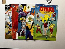 THE OFFICIAL TEEN TITANS INDEX #1--#5 AUG 1985 COMPLETE SET NM picture