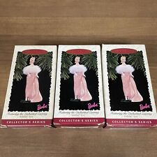 Hallmark Featuring the Enchanted Evening Barbie Doll Keepsake Ornament Lot Of 3 picture