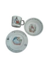 Vintage Wedgwood Peter Rabbit Beatrix Potter Child’s Dinnerware Set 3 Piece 1993 picture
