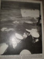 Photo article Duke of Edinburgh on bridge of HMS London 1964 ref AY picture
