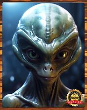 Alien - Space - Reality - Digital Art Creation Render - Metal Sign 11 x 14 picture