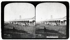 c.1880s SAN FRANCISCO EMBARCADERO ORIGINAL FERRY BUILDING,HORSES&WAGONS~NEGATIVE picture
