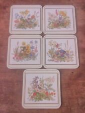 (5) Pimpernel Coasters - Meadow Flowers - Vintage picture