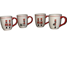 World Market Coffee Mugs Set of 4 Christmas Nutcrackers & Drummers picture