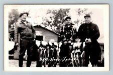 RPPC Deer Horn Lodge Ottawa Canada Fisherman Group 1954 Real Photo Old Postcard picture