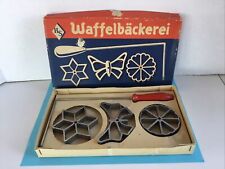 Vintage HS Waffelbackerei baking shapes made in Germany with original box NICE picture