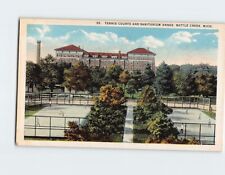 Postcard Tennis Courts & Sanitarium Annex Battle Creek Michigan USA picture
