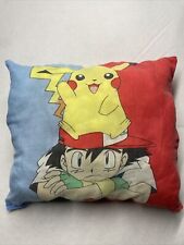 Vintage 1998 Nintendo Pokémon Pikachu Ash Stuffed Plush Throw Pillow RARE 2 Side picture