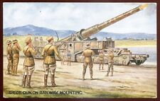 CANADA MILITARY Postcard 1910s Siege Gun on Railway Mounting War Bonds by Davis picture