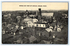 1908 Bird's Eye View of Adrian Adrian Michigan MI Antique Posted Postcard picture