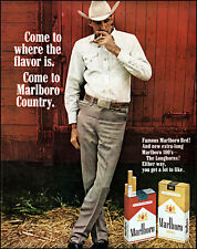 1968 Marlboro cowboy cigarettes train car door vintage photo print Ad adL97 picture