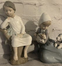 Lladro figurines collectibles Rare 2 Piece Hand Made In Spain. Great Condition. picture