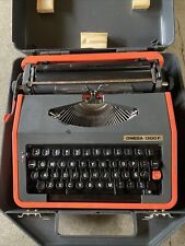 RARE Vintage Orange Mid Century Retro Omega 1300 F Portable 1960’s Typewriter picture