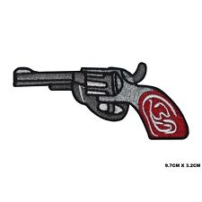 Cool Boy Gun Logo Embroidered Patch Iron On/Sew On Patch Batch For Clothes picture