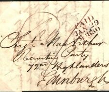GB MILITARY Cover *Seaforth Highlanders* 1830 RECRUITING PARTY Edinburgh EL H100 picture