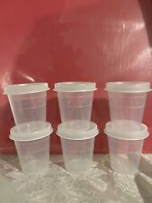 Tupperware New Classic Sheer Tupper Minis Set of 6 Midgets 2 oz With Sheer Seals picture