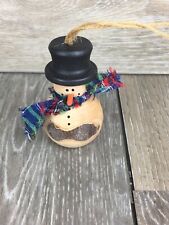 Snowman Wood Wooden Christmas Ornament Holiday Seasonal  picture