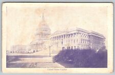 The Capitol Building Washington DC c. 1900 Historical Dither Vintage Postcard picture