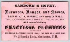 1880's MANCHESTER NH SANBORN & HOVEY FURNACES RANGES STOVES PLUMBERS COPPER ZINC picture