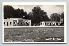 Forsyth's Oak Grove Court Cottage Motel Gulf Gas Station Carbur FL Postcard picture
