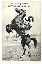 Buffalo Bill Wild West Show postcard: Bucking Broncho, ca 1901 picture