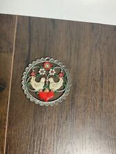 Vintage German Ornament Two Birds with Flowers and Heart  Kuhn Zinn 93% picture
