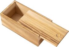 Vintage Wood Box with Slide Lid - Keepsake Storage, 7.8X3.9X3.1 Inches picture