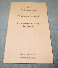 ☆ 1979 LONG BEACH STATE CSULB Commencement Book - Graduation Ceremony 160 Pages picture