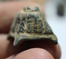 ZURQIEH - AD13990- ANCIENT NABATAEAN BRONZE BELL. 4 FACES. 200 A.D picture
