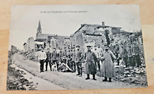 Postcard WW1 1917 German Soldiers Charpentry France Destroyed By England/France picture