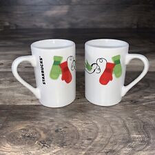 Starbucks Mug Cup 2011 Christmas Holiday Winter 10 Oz. Mittens Turtle Doves (2) picture
