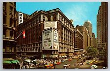 Herald Square in NEW YORK City Macy's Vintage Chrome Postcard Unposted picture